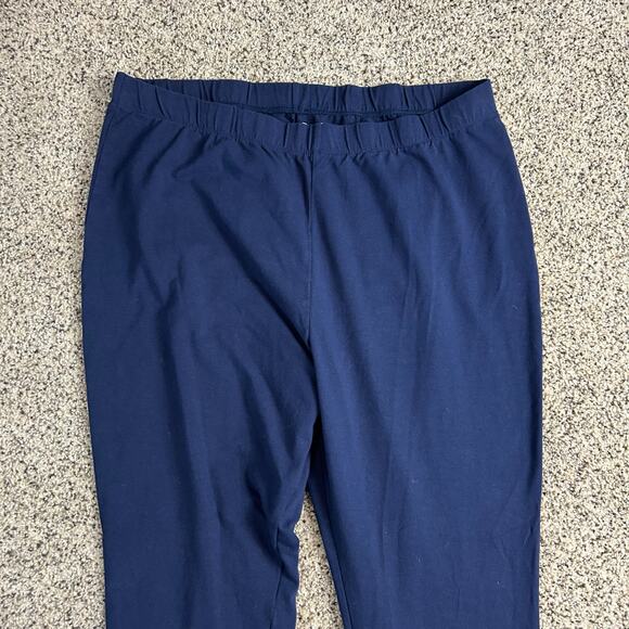 Roamans Straight Leg Ultimate Ponte Pant Size 2X Tall Blue Pull On 31" Inseam - Picture 2 of 5